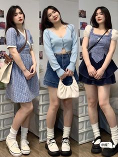 Plus Size Korean Outfits, Outfit Ideas For School Casual, Plus Size Korean Fashion, Fashion Kawaii, Girl Fashion Style