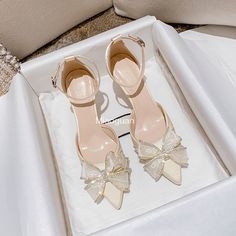 Heels Globally ✓ Request Custom Products of Your Choice ✓ Free Shipping ✓ Returns ✓ Shop Now - KafPoint Bridal Party Shoes, Hak Tinggi, Rhinestone Wedding Shoes, Crystal Wedding Shoes, Black High Heel Sandals, Bow High Heels, Shoes Bride, Silver High Heels, Shoes Heels Classy