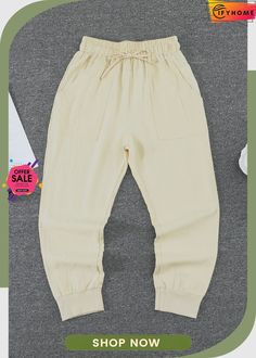 Apricot Causal Pockets Pants Pockets Pants, Pocket Pants, Apricot, On Sale, Free Shipping, Pants, Trousers