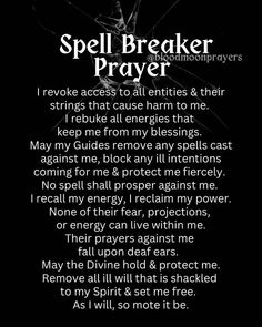 Spell Breaker, Energy Healing Quotes, Smudging Prayer, Curse Spells, Good Luck Spells, Spells For Beginners