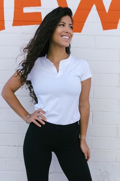 Looking for a work shirt tailored around the body you’ve worked so hard for? Our Women’s Rise Polos are built with an athletic fit 💪🏼.  Shop Now: barbellapparel.com Changing The World, Work Shirt, Tailored Shirts, Work Shirts, Athletic Wear, The Rise, Gym Outfit