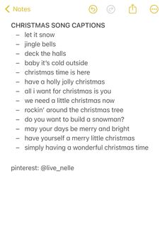 the christmas song caption is displayed on an iphone
