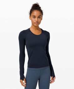 Swiftly Tech Long Sleeve 2.0 *Race | Women's Long Sleeve Shirts | lululemon Swiftly Tech Long Sleeve, Technical Clothing, Garment Fabric, Swiftly Tech, Friends With Benefits, Womens Long Sleeve Shirts, Athletic Apparel, Waist Length, How To Run Longer