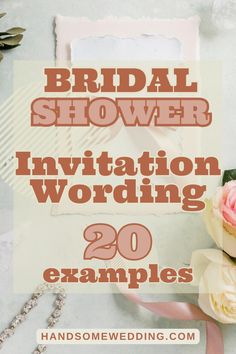 the words bridal shower wedding wording examples