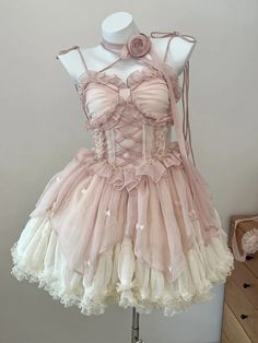 Pink Fairy Outfit Aesthetic, Prom Mini Dress, Kawaii Party, Japanese Summer, Style Kawaii, Japanese Dress, Ballet Fashion, Summer Girl, Fairytale Dress