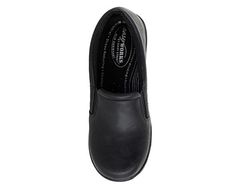 Easy Works Leeza Women s Clog Stay comfortable and stylish at work with the Easy Works Leeza Clog. The leather upper has a smooth construct with elastic gore panels for quick and easy Slip-On entry. The slip-resistant outsole helps you stay in motion all workday long. Leather upper Elastic gore panels Slip-On entry Cushioned insole Slip-resistant outsole Heel height: 2 Non-slip Slip-on Clogs For Work, Slip-on Synthetic Clogs For Workwear, Slip-resistant Closed Toe Slip-ons For Work, Black Slip-ons With Arch Support For Work, Slip-resistant Slip-on Work Clogs, Slip-resistant Slip-on Clogs For Work, Slip-on Slip-resistant Work Clogs, Black Slip-resistant Workwear Slip-ons, Black Slip-resistant Slip-ons For Work