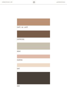 the color scheme for an interior design project, with different shades and colors to choose from