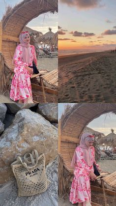 Beach Dresses Modest, Beach Outfits For Hijabis, Goa Modest Outfits, Outfit Ideas Beach Vacation Hijab, Hijabi Bali Outfit, Beach Outfit For Hijab, Beach Cafe Outfit, Modest Beach Outfit Aesthetic, Thailand Outfit Ideas Hijab