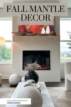 Fall Mantle Decor Fireplace Pin, Fall Mantle Minimalist, Electric Fireplace Fall Decor Ideas, Fall Mantle Decor 2022, Fall Fireplace Mantel Decorating Ideas Wreaths & Garlands, Mantel Inspiration, Fall Garland Mantle Lights.com