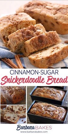 cinnamon - sugar quickbread bread is an easy and delicious treat for breakfast or dessert