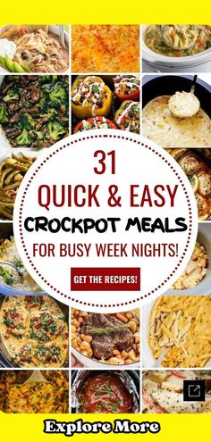 31 quick and easy crockpot meals for busy week nights get the recipe from explore more