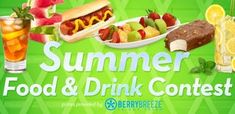 an advertisement for a summer food and drink contest