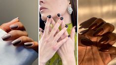 We Can’t Say We Didn’t See Espresso Nails Coming for Fall Black Cherry Nails, Grey Gel Nails, Sophisticated Manicure, Nail Laquer, Jelly Crystals, Romanticize Your Life, Allure Beauty Box, Nail Polish Shades, 3d Nail Art Designs