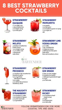 the 8 best strawberry cocktails to drink this summer - info for drinks and beverages