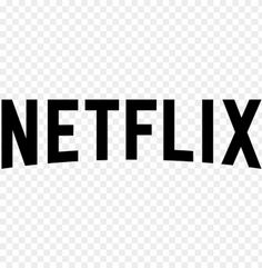 the netflix logo is shown in black and white