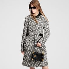 LOUIS VUITTON® - Malletage Tweed Coat - Grey Men Store, Tweed Coat, Louis Vuitton Official, Buckle Shoes, Knitwear Dress, Pharrell Williams, Military Uniform, Leather Collar, Denim Coat