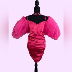 Boned Bustier Removable Puff Sleeves Ruched Style Back Zipper Stretch Fabric 15” Pit To Pit (Flat) 12” Waist (Flat) Corduroy Overall Dress, Organza Sleeves, Sugar Thrillz, Ruched Mini Dress, Mini Sundress, Crochet Mini Dress, Pink Sugar, Crochet Halter Tops, Blue Mini Dress