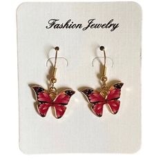 Monarch Pink Butterfly Earrings Jewelry Ms Symbol Multiple Sclerosis Supporters Survivor Insect Jewelry Matching Necklace Available In Another Listing Many Other Styles And Colors In Gold Or Silver Pink Blue Orange Monarch White Mint Green And More! Search Avalon Sunset To Bundle And Save! Boutique Gradient Monarch Butterfly Earrings. Women’s Or Girls Fashion Earrings Necklace Gold Or Silver Tags Summer Wedding Romantic Butterfly Jewelry Women Girls Earrings Choker Necklace Butterfly Pendant But Summer Pink Metal Jewelry, Cute Red Earrings For Spring, Casual Pink Earrings, Pink Metal Earrings For Spring, Red Metal Earrings For Summer, Casual Pink Jewelry With Ear Wire, Casual Pink Drop Earrings, Pink Butterfly Earrings With Ear Wire, Pink Butterfly Jewelry For Summer