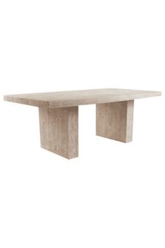 a table made out of concrete on a white background