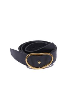 Wide Georgia Belt In Black. Thick black leather belt with gold-plated brass kidney-shaped buckle. Black Leather Belt Buckles With Gold-tone Hardware, Black Leather Belt With Gold-tone Hardware, Black Leather Belts With Gold-tone Hardware, Classic Leather Belt Buckles With Gold-tone Hardware, Black Belt Buckles With Gold-tone Hardware For Work, Adjustable Formal Belt With Brass Hardware, Formal Adjustable Belt With Brass Hardware, Classic Black Belt With Brass Hardware, Designer Leather Belt Buckle With Brass