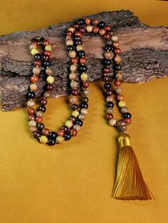 43750137462978 Bohemian Brown Rosary With 8mm Beads, Spiritual Wooden Beads Rosary For Meditation, Spiritual Rosary With Wooden Beads For Meditation, Brown Bohemian Mala With 108 Beads, Bohemian Brown Mala With 108 Beads, Yoga Jewelry, Mood Tracker, Meditation Yoga, Shape Pattern