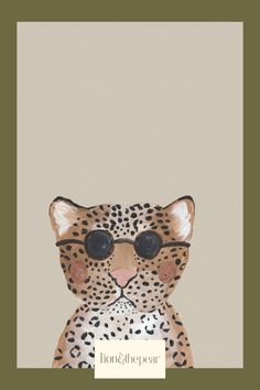 a painting of a leopard wearing sunglasses