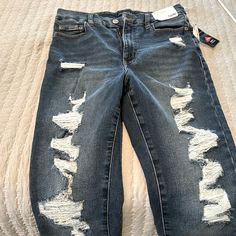 Never Worn Aeropostale Leggings, No Longer Fit Aeropostale Leggings, Aeropostale Jeans, Curvy Leggings, Jean Jeggings, Aeropostale, Jeggings, Color Blue, High Rise, Women Jeans