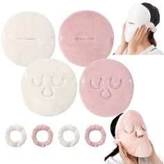 PRICES MAY VARY. Package Content: the package includes 4 pieces of towel mask in simple yet classic 2 X white and 2 X pink color,looks tidy and clean, the 4 pieces of one set is enough to meet your requirement in daily use and replacement Nice life helper: the facial skincare mask can not only as a practical tool for face steaming but also you can use to relieve eye fatigue, relieve headache and dizziness, a good replacement for hot machine steamer and general mask, safe for your skin Suitable for most females: this facial steamer towel is designed in a universal size, which is flexible and stretchable, can fit the face of most women and girls, also suitable for the men who want to get more beautiful, a sweet and considerate gift for your close friends and family members Soft and breathabl Face Steaming, Facial Scrubber, Skincare Mask, Nice Life, Moisturizing Face Mask, Plastic Mask, Facial Skincare, Face Sheet Mask, Hot Compress