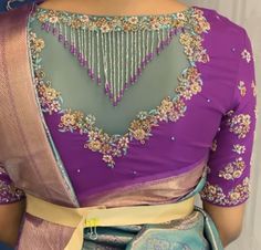 Net Blouse Work Designs Latest, Patu Blouse Designs Latest, Maggam Work Blouse Designs Latest Net, Back Net Work Blouse Design, Net Maggam Work Blouse Designs, Work On Net Blouse, Maggam Work On Net Blouse, Net Maggam Work Blouses