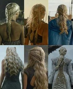 Cabelo da Daenerys Targaryen Khaleesi Braids, Daenerys Hair, Targaryen Hair, ليلي كولينز, Khaleesi Hair, Different Braids, Hair Evolution, Viking Hair, Fantasy Hair