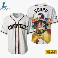 Usopp Baseball Jersey Shirts One Piece Custom Anime For Fans Baseball jersey the epitome of sporty style and unparalleled comfort. Designed for athletes and Anime Jersey, Anime Clothing, Anime Things, Baseball Jersey Shirt, Anime Merch, Anime Gifts, Stylish Shirt, Baseball Jersey, Sustainable Fabrics