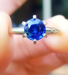 GEMSTONE DETAILS:BRAND NEW Natural Blue Sapphire Round CutAvailable in 3 different Stone Sizes 1.40CT Stone - 6.5 mm Diameter. Ring Height - 8.08 mm, Ring Width - 8.00 mm. Shank Width - 1.9mm1.70CT Stone - 7.0 mm Diameter. Ring Height - 8.56 mm, Ring Width - 8.65 mm. Shank Width - 1.9mm2.60CT Stone - 8.0 mm Diameter. Ring Height - 9.56 mm, Ring Width - 9.65 mm. Shank Width - 1.9mmCLARITY: VS COLOUR: Medium BlueTREATMENTS: Natural Blue Sapphire - Heated/TreatedWEIGHT: Approx 2.5 -3.5 gramsRING SI Classic Royal Blue Round Sapphire Ring, Blue Sapphire Ring With Diamond, Royal Blue Sapphire Ring With Brilliant Cut, Blue Solitaire Lab-created Sapphire Rings, Blue Sapphire Heart Cut Ring, Royal Blue Brilliant Cut Sapphire Ring, Royal Blue Sapphire Ring Fine Jewelry, Blue Cubic Zirconia Round Band For Wedding, Blue Heart Cut Sapphire Gemstone Ring