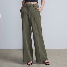 Nwt Green Wide Leg Trouser New York Co Small Jumpsuit Trousers, Green Color, Green Colors, Pant Jumpsuit, Wide Leg, Pants For Women, Trousers, New York, Pants