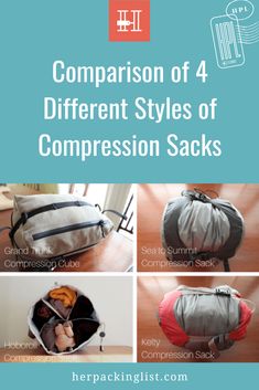 the comparison of different styles of compression sacks