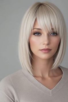 Messy Bob Fine Hair, Katie Maloney Hair Bob, Graduated Bob Haircuts With Bangs, Chin Length Hair, Haircuts For Medium Hair, Hair Stylist Life, Haircuts For Fine Hair