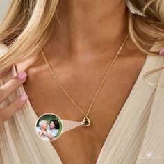 "Custom photo Necklace, 18K Gold Plated photo Necklace, 925 Sterling Silver Projection Necklace, Personalized photo Necklace, Birthday Gift for Her, Anniversary Gift, Grandma Gift Carry your photo hidden in your necklace, with a see-through lens, you can see the photo inside the pendant or you can shine a light through it and project your photo on a wall. Please send us your picture after purchase. You can contact us through CONTACT SHOP OWNER or ASK A QUESTION. We usually recommend our clients Necklace With Picture Inside, Necklace With Picture, Projection Necklace, Mothers Day Pictures, Custom Gift Cards, Picture Necklace, Necklace For Mom, Chrismas Gifts, Cute Birthday Gift