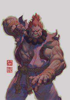 an image of a cartoon character that appears to be in the style of street fighter