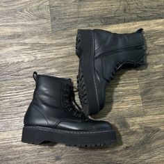 Steve Madden Black Combat Boots Bettyy for Women (Size 10)  | eBay Casual High-top Moto Boots With Padded Ankle, Casual Lace-up Moto Boots With Padded Ankle, Fall Streetwear Combat Boots Closed Toe, Edgy Ankle-high Synthetic Combat Boots, Casual High-top Platform Moto Boots, Casual Ankle-high Synthetic Lace-up Boots, Casual High Ankle Martin Boots In Synthetic, Casual Ankle-high Lace-up Boots In Synthetic, Casual High Ankle Synthetic Martin Boots