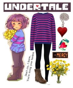 Undertale Frisk Fashion Casual cosplay, Anime inspired outfits Undertale Costumes, Undertale Outfits, Undertale Party, Undertale Clothes, Undertale Frisk, Undertale Cosplay, Compression Shirts, Character Inspired Outfits