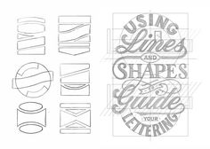 some type of lettering with different shapes and sizes