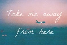 an airplane flying in the sky with a quote below it that reads sometimes, it's better to just leave it and just breathe