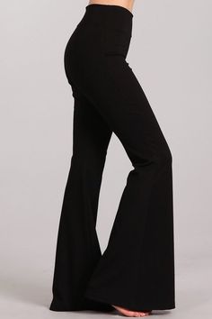 Chatoyant Ponte Flare Bell Bottoms Black Bell Bottoms Black, Flair Pants, Bell Pants, Bell Bottom Pants, Black Long Sleeve Dress, Long Black Dress, Spring Summer Dress, Slim Dresses, Tops Fall