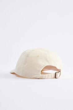 Paneled corduroy hat by Walk In Paris with logo embroidery at the front. Adjustable fit cap with a strap closure back. Features Walk In Paris The Corduroy hat Embroidered logo text cap Adjustable strap closure Content + Care 100% Cotton Spot clean Imported | Walk In Paris The Corduroy Hat in Tan at Urban Outfitters Everyday Corduroy Cap, Outdoor Corduroy Baseball Cap With Curved Brim, Streetwear Corduroy Hat With Embroidered Logo, One Size Corduroy Cap, Corduroy Baseball Cap With Curved Brim, One Size, Corduroy Hat, Men's Shoes Accessories, Logo Text, Women Men Shoes