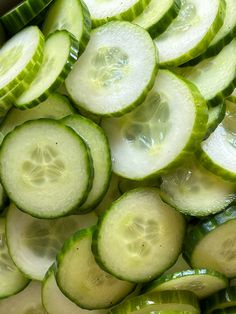 sliced cucumbers in a bowl ready to be cooked