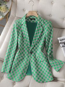 Work Suits For Women, Womens Blazer Coat, Plaid Suit Jacket, Casual Professional, Ladies Blazer, Office Professional, Blazer Jackets For Women, Fashion Office, Plaid Suit