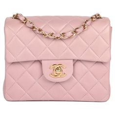 CHANEL Pink Quilted Lambskin Vintage Square Mini Flap Bag Xupes Reference: HB5198 Serial Number: 6963366 Age (Circa): 2000 Accompanied By: Chanel Dust Bag, Box, Authenticity Card Authenticity Details: Authenticity Card, Serial Sticker (Made in France) Gender: Ladies Type: Shoulder, Crossbody Colour: Pink Hardware: Gold (24k Plated) Material(s): Lambskin Leather Interior: Pink Leather Closure: Turn Lock Height: 13cm Width: 17cm Depth: 6.5cm Strap Drop: 53cm Excellent Pre-Owned Condition -The exterior is in excellent condition with light signs of use. -The interior is in excellent condition with light signs of use. -The hardware is in excellent condition with light signs of use. -The corners are in excellent condition with light signs of use. -Overall this item is in excellent pre-owned cond Structured Shoulder, Chanel Pink, Pink Square, Pink Chanel, Handbags Online, Square Bag, Flap Bag, Pink Leather, Leather Interior