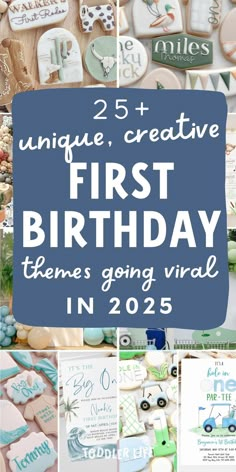 the first birthday theme is going virtual in 2055, and it's so cute