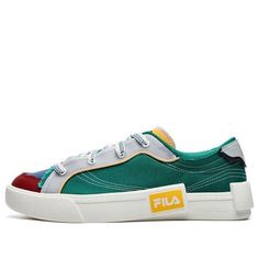 FILA FUSION Pop Skate Shoes 'Green Grey' T12M232103FUA Green Slip-on Sneakers For Streetwear, Green Low-top Skate Shoes With Vulcanized Sole, Green Rubber Sole Slip-on Sneakers For Streetwear, Green Slip-on Sneakers With Rubber Sole For Streetwear, Green Canvas Shoes With Contrast Sole, Green Lace-up Canvas Shoes With Contrast Sole, Green Slip-on Skate Shoes With Vulcanized Sole, Green Canvas Sneakers With Contrast Sole, Flat Sneakers With Contrast Sole For Streetwear