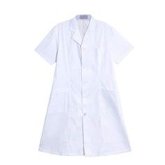 PRICES MAY VARY. - Sizes S to 2XL- Womens Medical White Dress has the size you want and the features you need.. Our white graduation gowns are designed for comfort, style and dignity. STYLE AND FUNCTIONALITY- Our womens short- sleeve dresses feature details such as notched lapels, gusseted front waistband and back elastic. usually kneels. Side vents provide easier movement. Optional plus size dress. BUTTON FRONT- This short sleeve nubuck dress features 5 white logo buttons on the button front. T White Graduation Gown, White Gown Dress, Nurse Clothing, Scrubs Dress, Graduation Gown, Nurse Costume, Women Nurse, Uniform Dress, White Gown