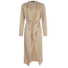 Trendy Fashion Stone Womens Maxi Midi Long Sleeved Belted Waterfall Duster Jacket Coat Cardigan, Womens jacket New In Fashion, Duster Jacket, Long Sleeve Maxi, Long Sleeve Midi, Crepe Fabric, Cardigan Coat, Jacket Coat, Stretchy Fabric, Collar Style